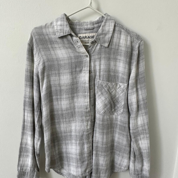 Garage Tops - Garage Light Gray Button-Up Shirt
